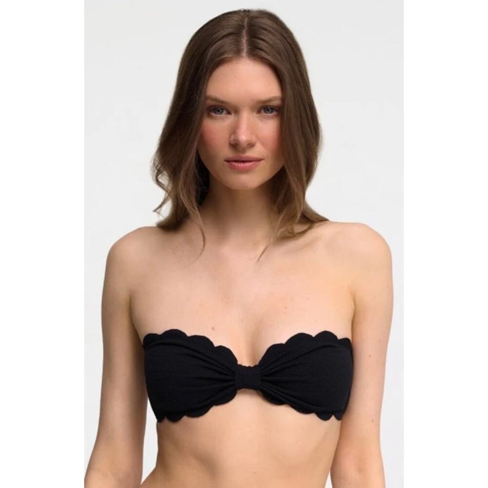 Marysia Swim Antibes Bandeau Bikini Top in Watercolor Stripe Pattern Wms SZ M - Picture 2 of 11